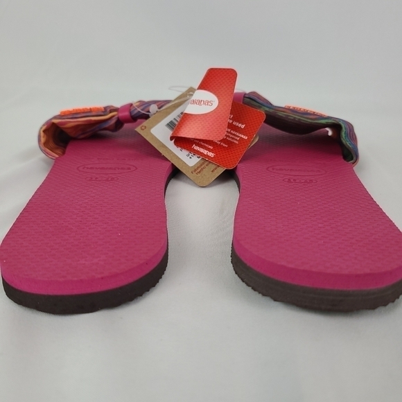 NEW Havaianas Women’s Flip Flop Sandals Pink Electric Size 9/10 MSRP $46 NWT - Picture 5 of 8